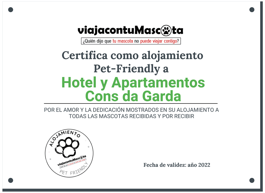 Hotel con Certificado de Alojamiento Pet Friendly